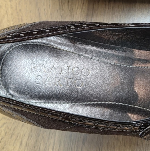 Franco Sarto Women's Brown Patent Leather Pumps - Picture 8 of 8